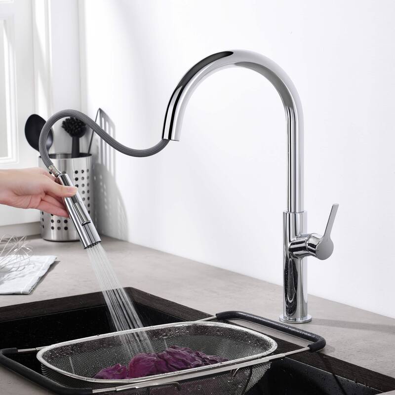 Fusion-T Single Handle Pull Down Kitchen Sink Faucet with Soap Dispenser