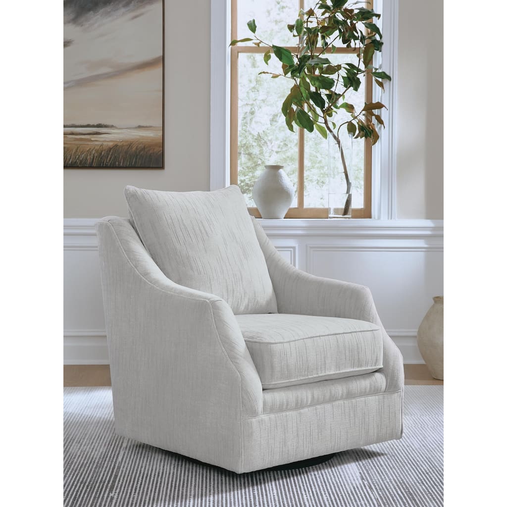 Signature Design by Ashley Gubbins Gray Swivel Accent Chair - 32"W x 39"D x 39"H