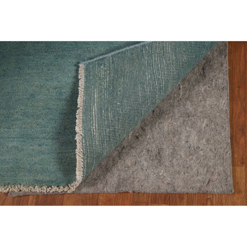 Modern Blue Gabbeh Oriental Rug Handmade Wool Carpet - 3'3" x 4'10"