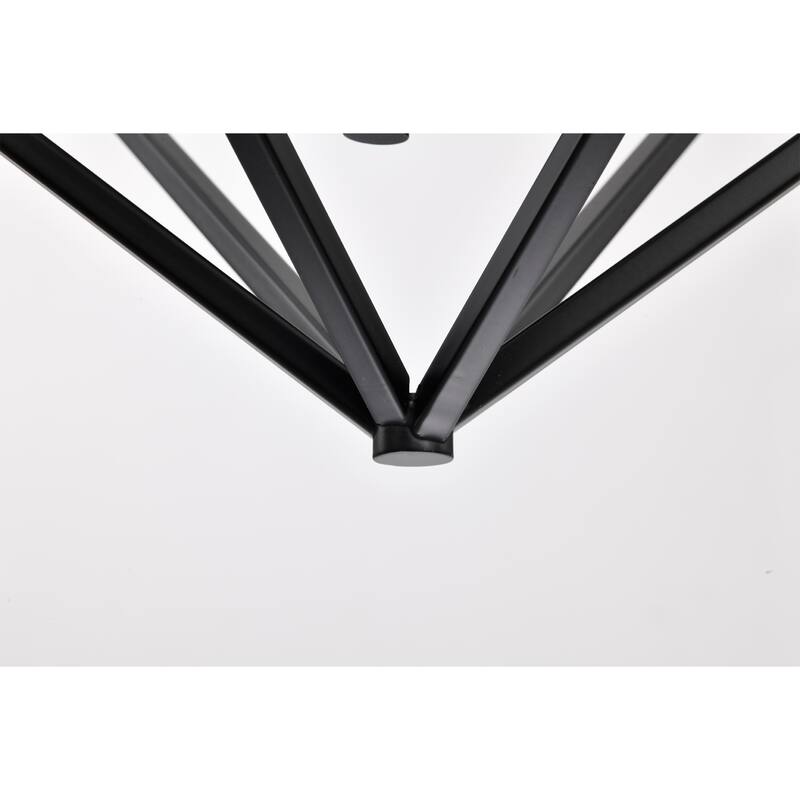 Desera 6-Light Matte Black Geometric Chandelier