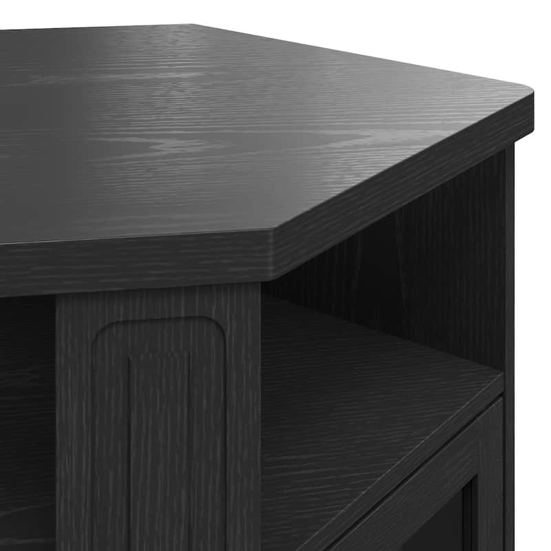 Corner TV Stands for TVs up to 55'', Media Console Table with Adjustable Shelves