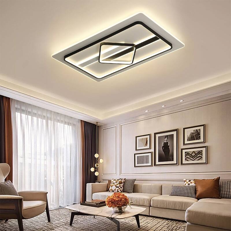 Modern Dimmable LED Chandelier Ceiling Light Pendant Lamp Fixture - 36" x 2"