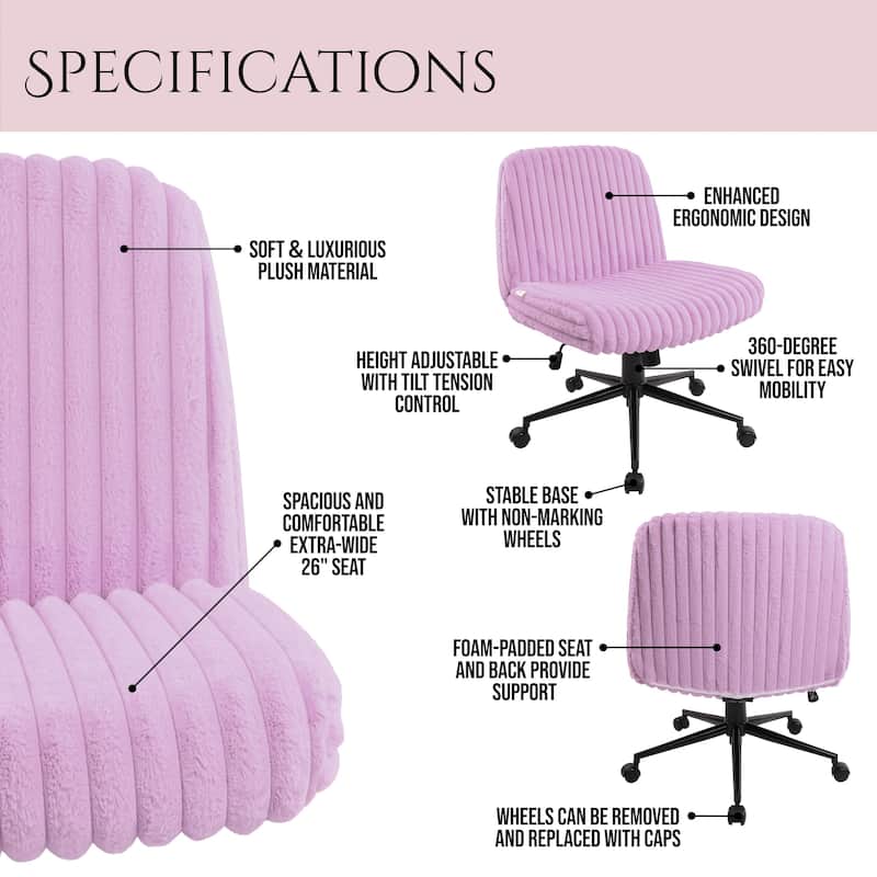 Modern Designs Plush Swivel Chair for Criss-Cross Seating