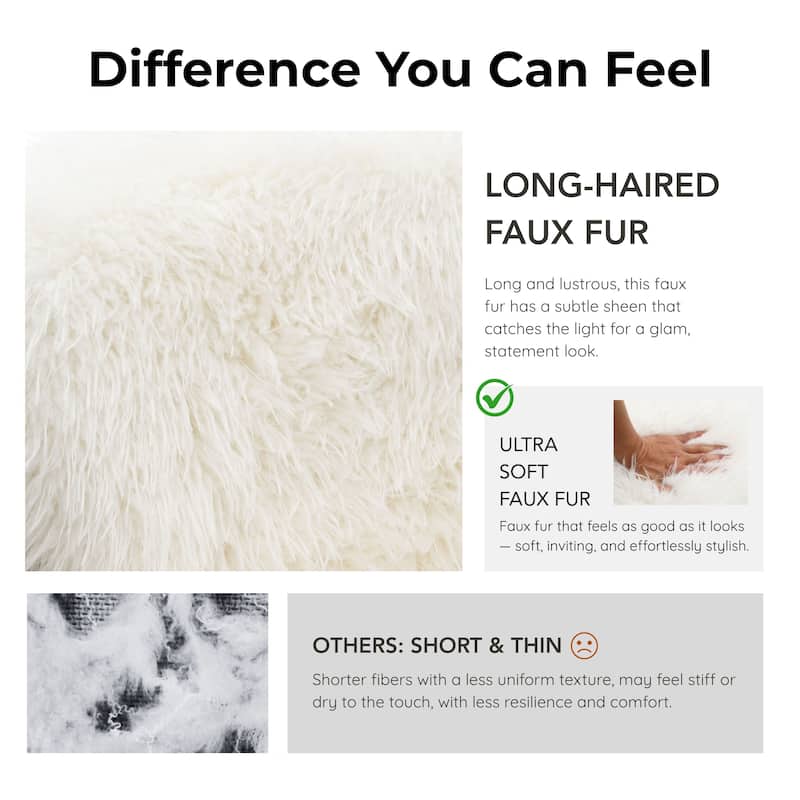 Furniture of America Lumir Modern 28-inch Faux Fur Accent Arm Chair