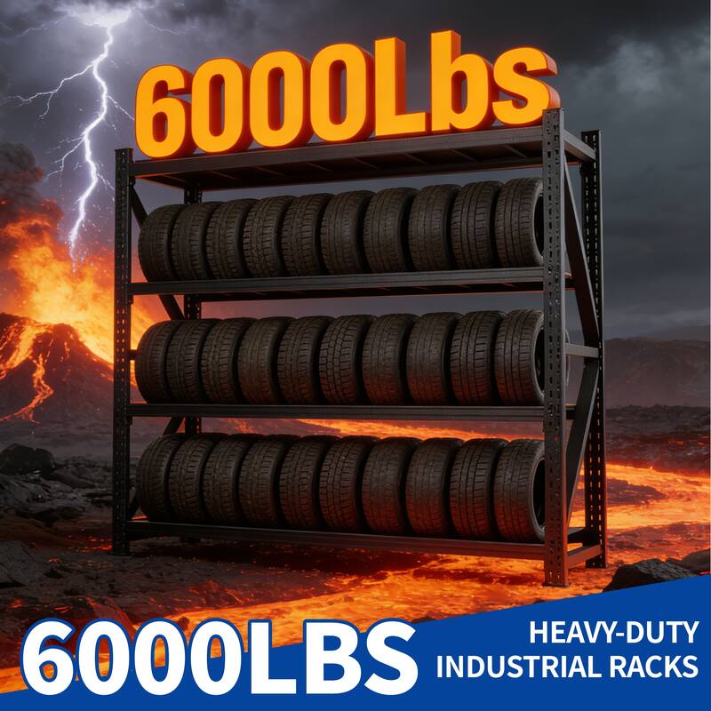 Heavy Duty Garage Shelving 4000LBS, Extra Wide Metal Adjustable Shelves, 69"H Industrial Storage Unit for Warehouse
