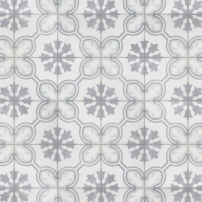 Merola Tile Amberely Orchid Mint 17-3/4" x 17-3/4" Porcelain Floor and Wall Tile - Case (6 Tiles)