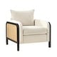 preview thumbnail 2 of 15, Abeline 32.75"W Coastal Upholstered Armchair with Solid Wood Legs and Cushions by HULALA HOME