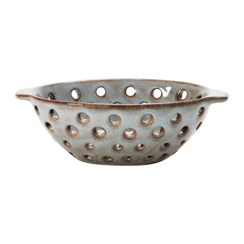 Stoneware Berry Bowl, Reactive Glaze, Brown (Each One Will Vary)