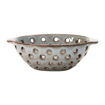 Stoneware Berry Bowl, Reactive Glaze, Brown (Each One Will Vary)