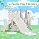 preview thumbnail 11 of 25, 5 in 1 Toddler Slide and Swing Set, Indoor Outdoor Playground Set Toddler Climber Slide Playset with Basketball Hoop for Babies