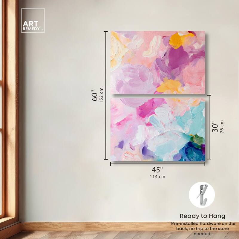 Misty Layers Canvas Set of 2 by Art Remedy, Gallery Wrapped