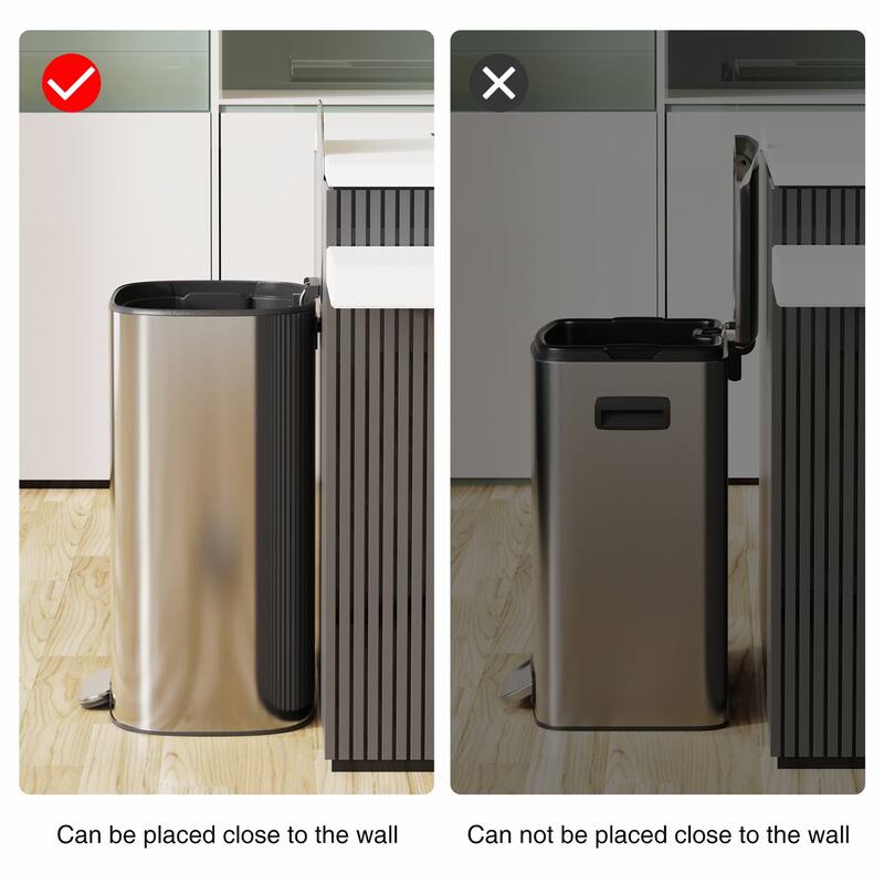 13 Gallon 50L Kitchen Trash Can- S