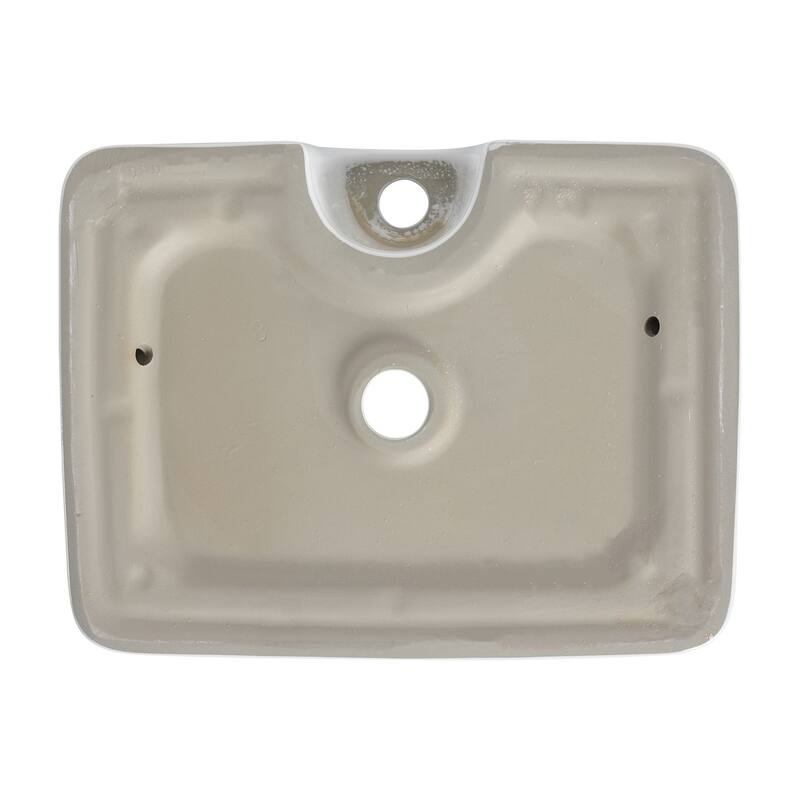 Ceramic Rectangular Above Counter White Bathroom Sink Art Basin