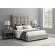 preview thumbnail 2 of 17, Cape Cod Stain-Resistant Upholstered Bed Grey - King