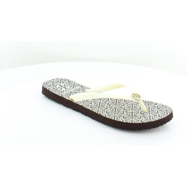tory burch white flip flops