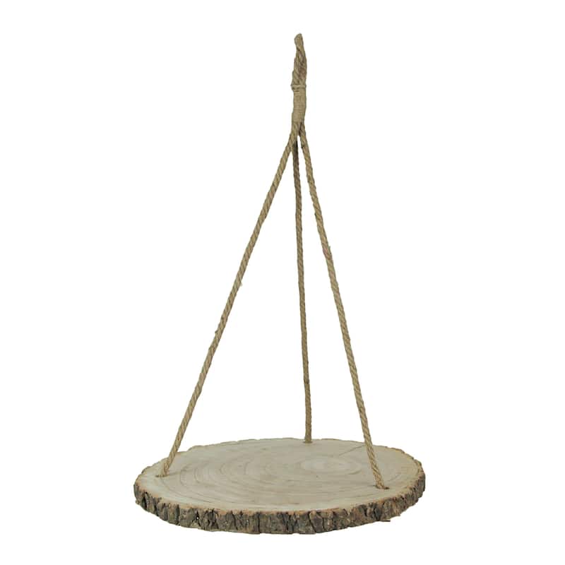 15.5 Inch Paulownia Wood Slab Hanging Tray/ Plant Stand - 25.5 X 15.5 X 15.5 inches