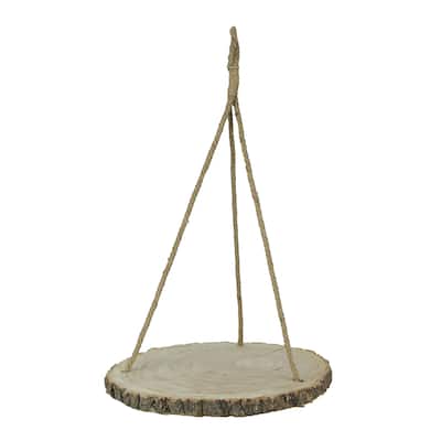 15.5 Inch Paulownia Wood Slab Hanging Tray/ Plant Stand - 25.5 X 15.5 X 15.5 inches
