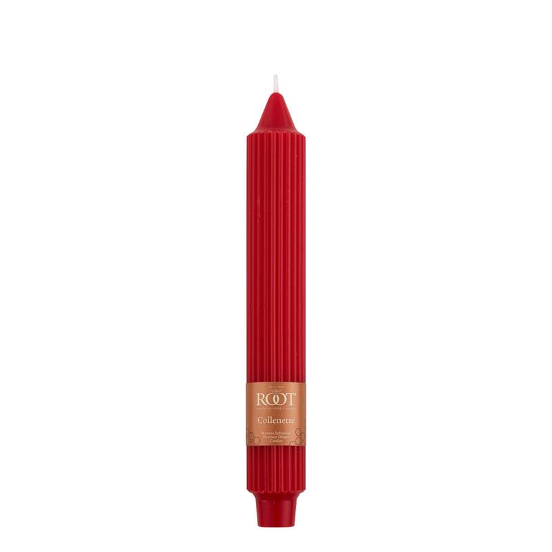 Root Unscented Grecian Collenette Taper Candles box of 4