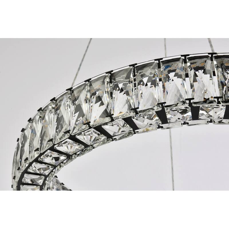 Indigo Home LED round Single pendant in black