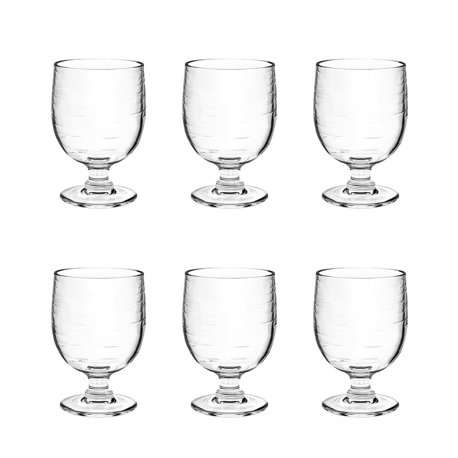 Abode Homewares Cordoba Acrylic Stacking Wine Glass - Clear - 10.5 oz - Set of 6