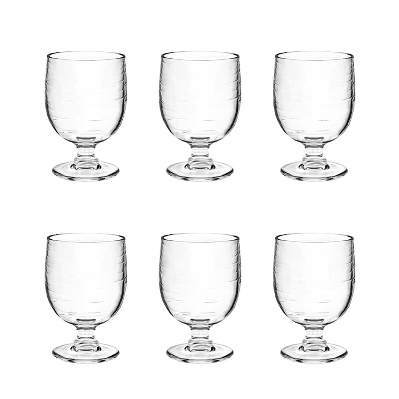 Abode Homewares Cordoba Acrylic Stacking Wine Glass - Clear - 10.5 oz - Set of 6