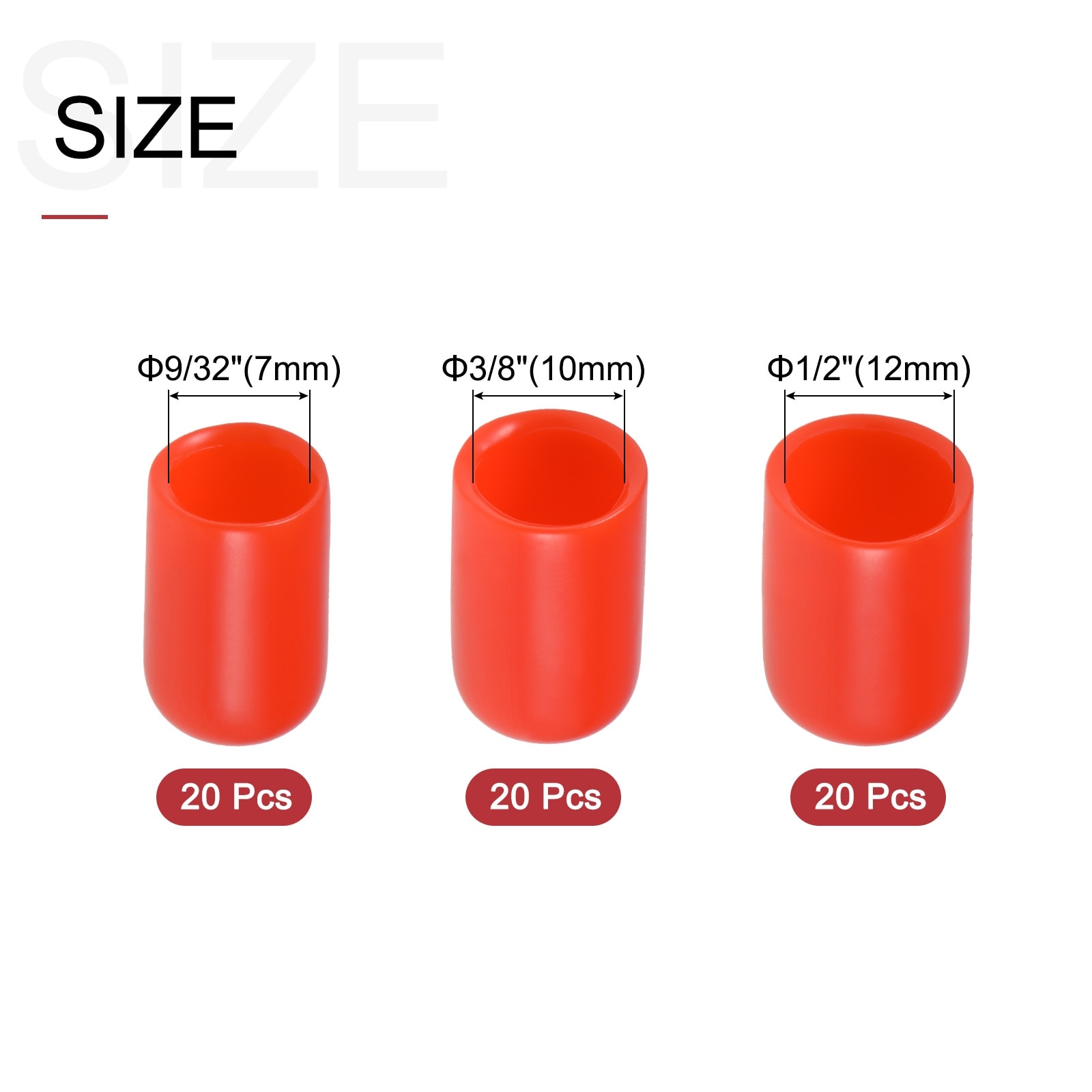 Round Rubber End Caps Vinyl Cover Screw Thread Protectors Plastic Assortment Kits