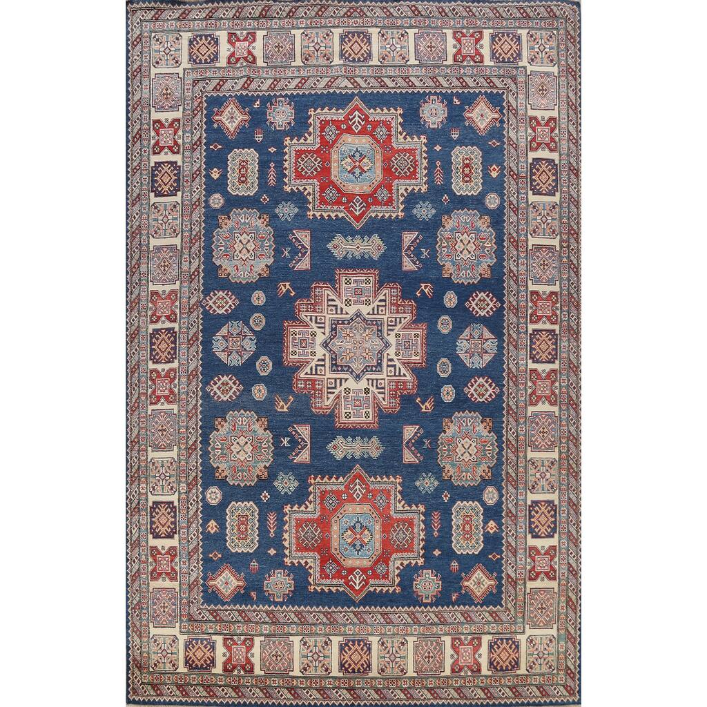 Vegetable Dye Super Kazak Home Decor Area Rug Handmade Oriental Carpet - 8'10" x 11'6"