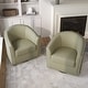 preview thumbnail 31 of 44, Nailhead Trim Upholstered Swivel Accent Chairs Set of 2