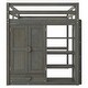 preview thumbnail 17 of 15, Full Size Loft Bed with Built-in Wardrobe, Desk, Storage Shelves and Drawers-Gray
