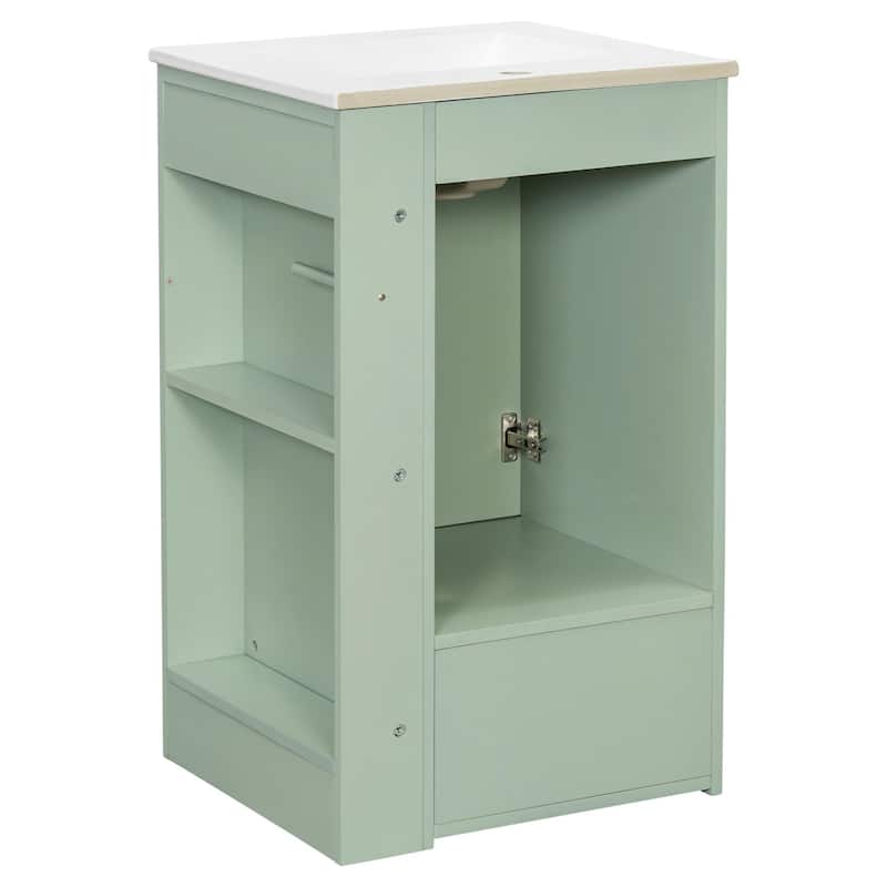 20" Freestanding Bathroom Vanity with Ceramic Sink