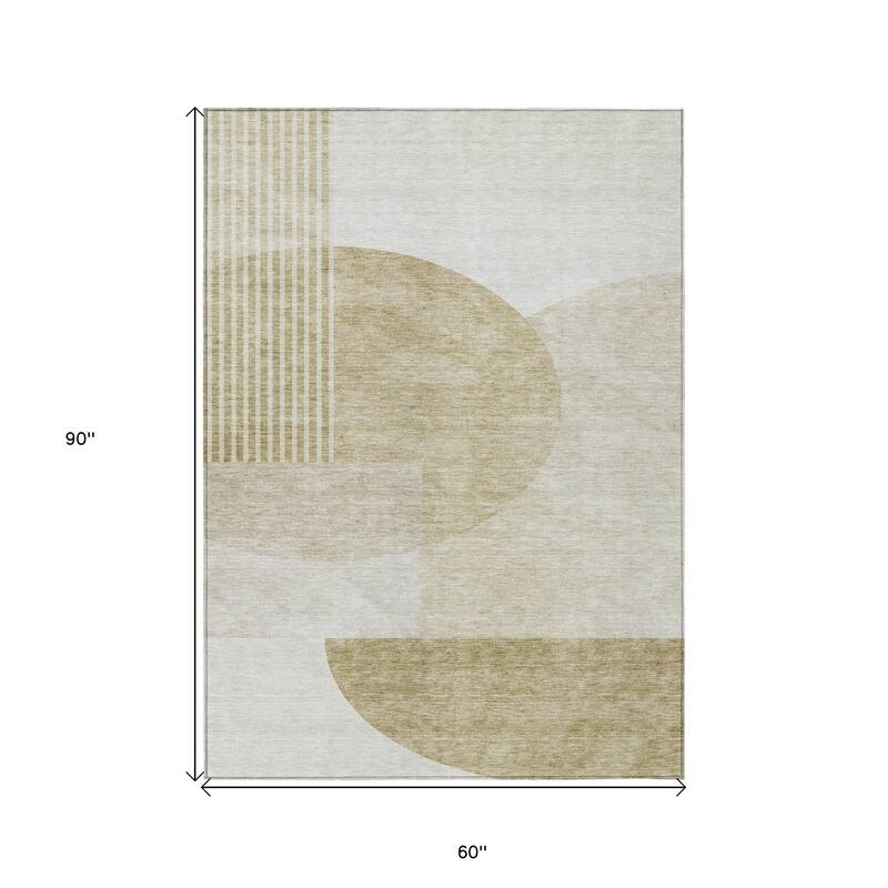 HomeRoots Geometric Transitional Rectangle Outdoor Rug