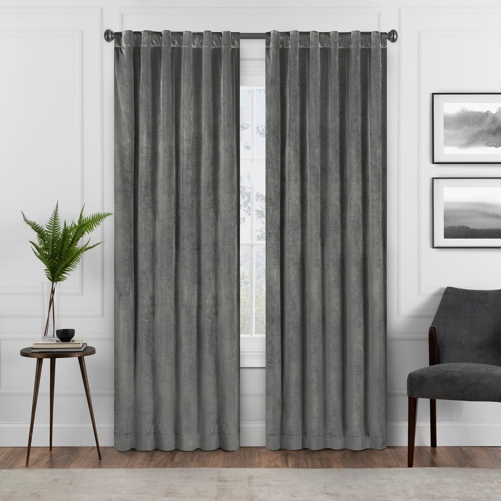 Eclipse Harper Velvet Absolute Zero Blackout Window Panel