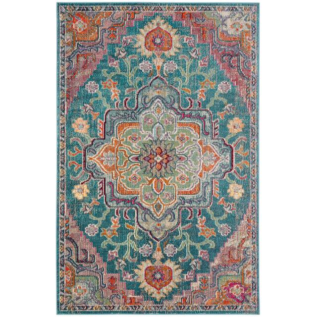 SAFAVIEH Crystal Floretta Vintage Boho Medallion Rug