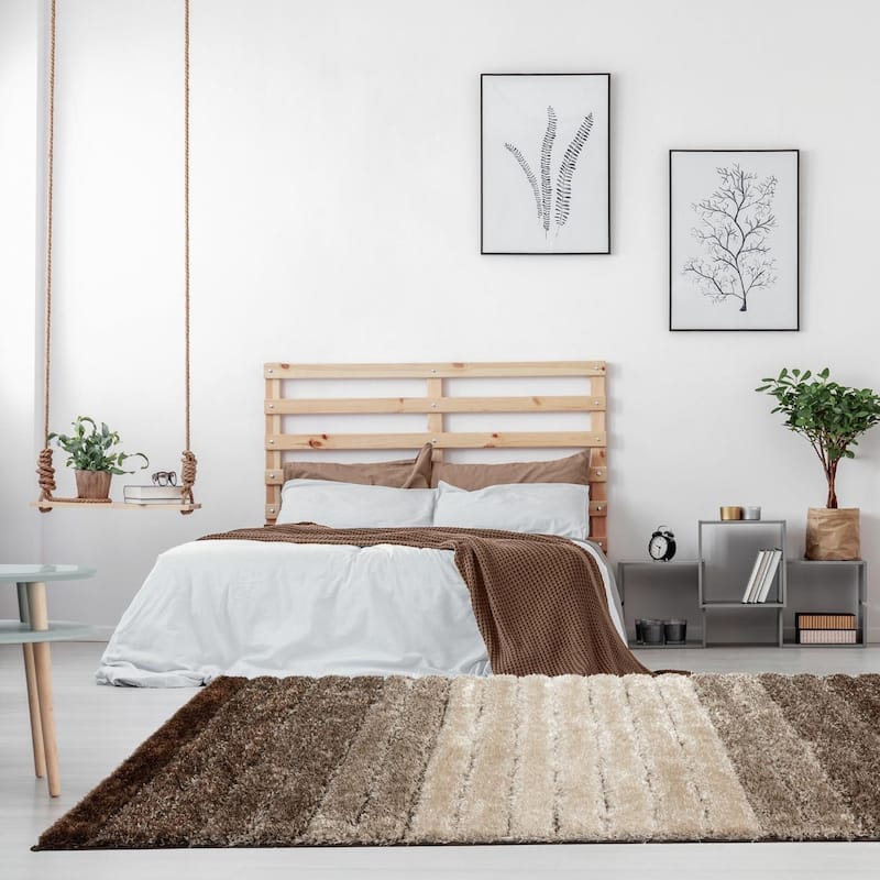 Luxe Weavers Geometric Shag Area Rug, Plush Indoor Carpet