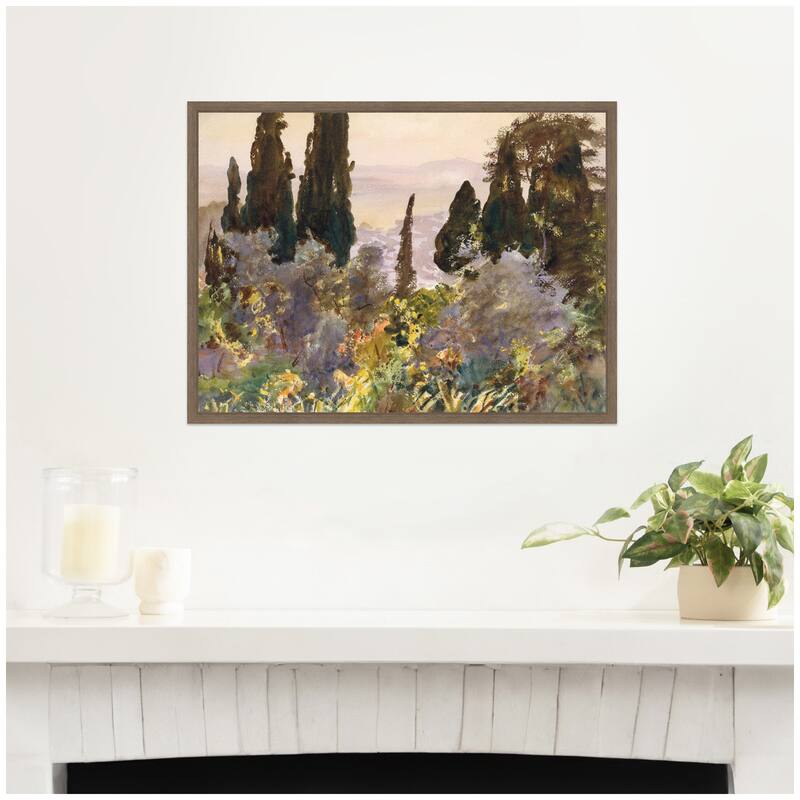 Kate and Laurel Granada 1912 John Singer Sargent by Nostalgia Prints Framed Canvas Wall Art Print
