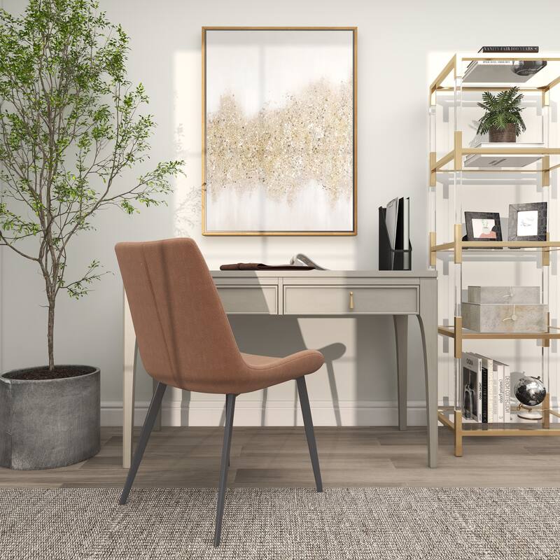 CosmoLiving by Cosmopolitan Canvas Glitter Flakes Geode Living Room Framed Wall Art with Gold Frame