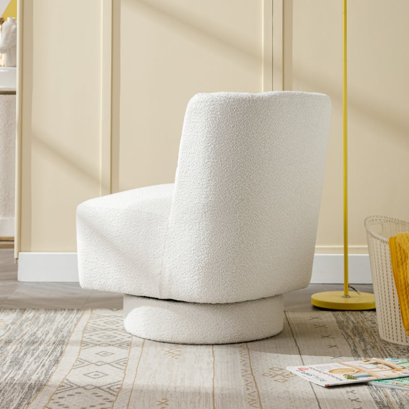 23.6"W Modern 360 Degree Swivel Accent Barrel Chair