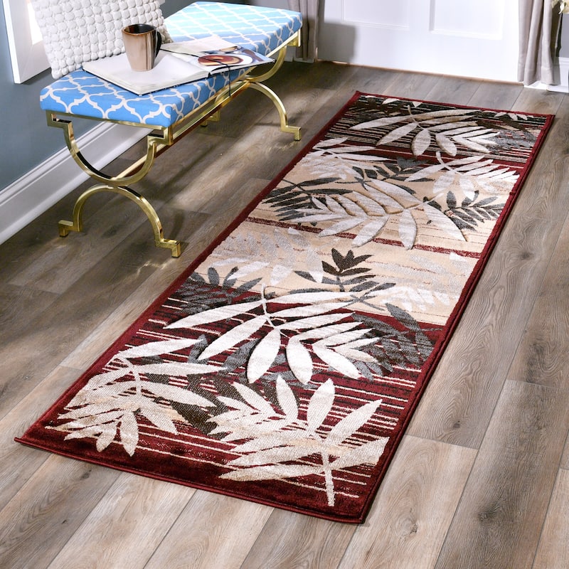 Orelsi Brown/Beige Polyester Area Rug