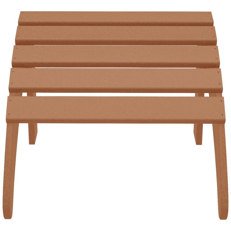 Aderson Outdoor Poly Adirondack Chair with Side Table and Ottoman 5-Piece Set