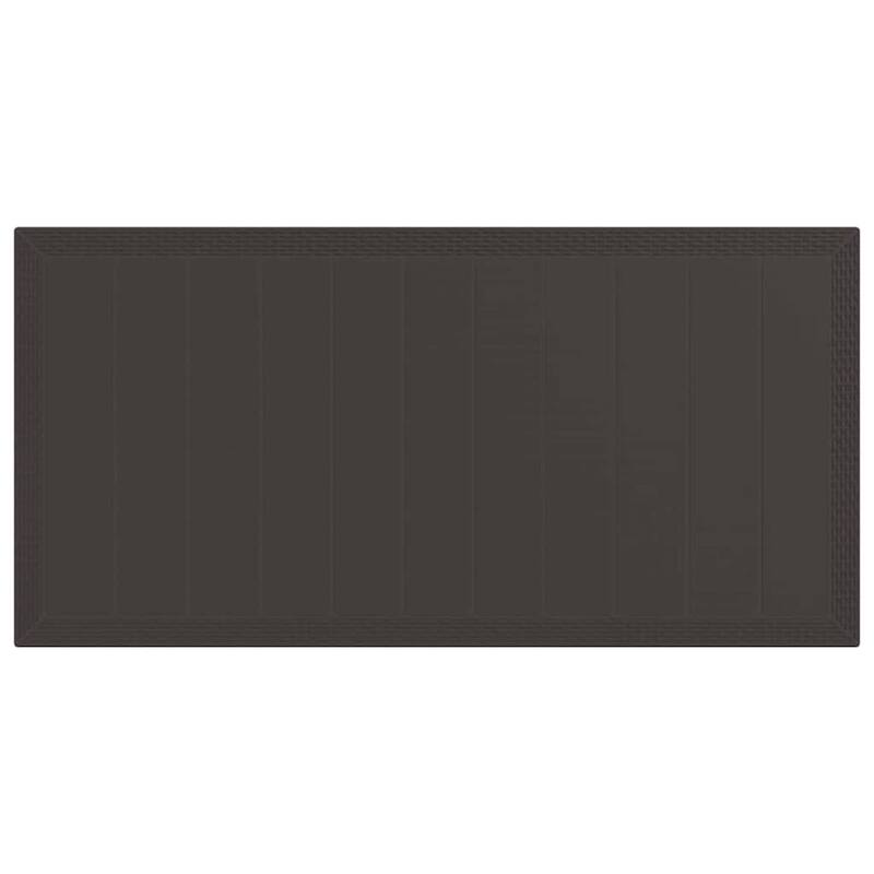 vidaXL Garden Table Anthracite/Brown poly rattan