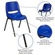 preview thumbnail 2 of 33, 5 Pack 440 lb. Capacity Kid's Ergonomic Shell Stack Chair - 19.25"D x 15.25"W x 24.5"H