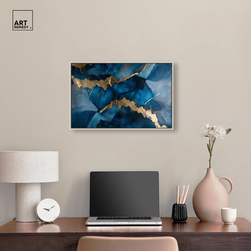 Dark Texture Golden Touch III Canvas by Art Remedy