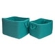 preview thumbnail 21 of 21, Modern Farmhouse Braided Mudroom Storage 12"x10"x8"/16"x12"x10" - Aqua