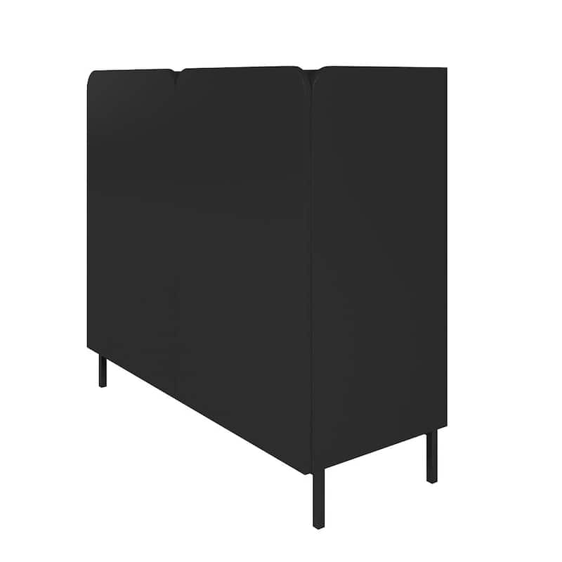 Manhattan Comfort Mid-Century Modern Bogardus Accent Cabinet Set of 2