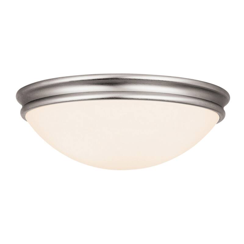 Atom 1-light Brushed Steel Flush Mount - Brushed Steel