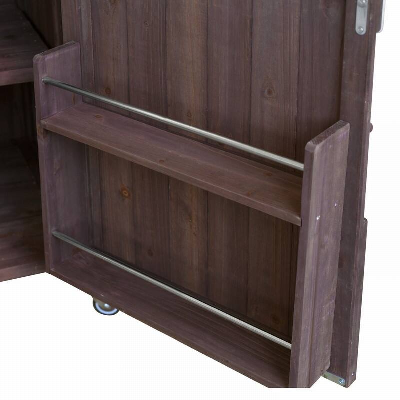 2-Piece Outdoor Kitchen Island Set with Stainless Steel Top and Sink, Drawer and Cabinets for Outdoor Storage w/ Wheels