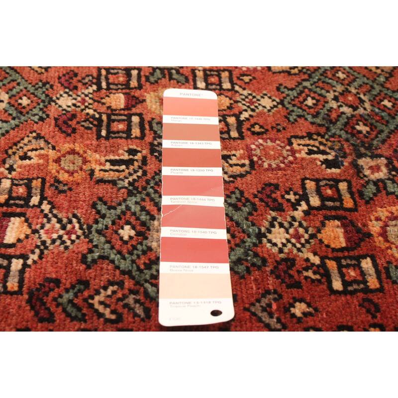 ECARPETGALLERY Hand-knotted Andelz Red Wool Rug - 3' 2" x 10' 1"