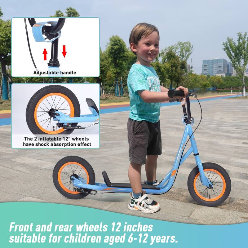 Youth Scooter Kick Scooter for Kids 6+ with Adjustable Handlebar