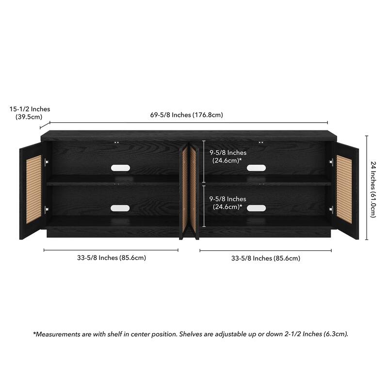 Pryce Rectangular TV Stand for TV's up to 78" - 70" Wide