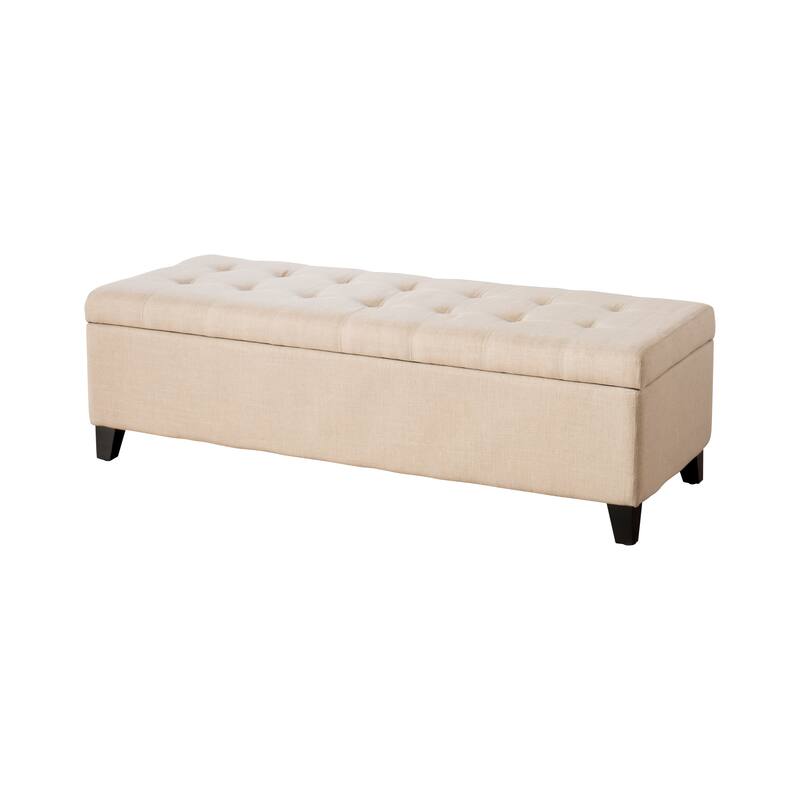 Mission Tufted Fabric Storage Ottoman Bench by Christopher Knight Home - 50.50"L x 18.75"W x 16.00"H